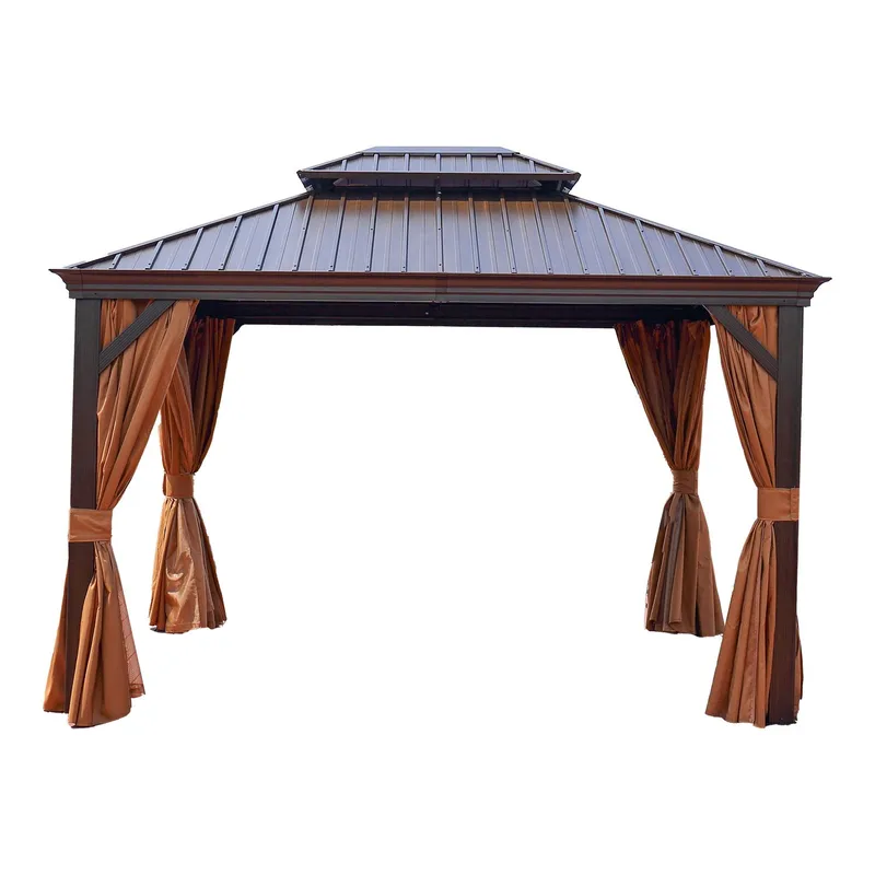 Pavillon Sunsetia 3,65x4,85x2/2,7M, brun/beige