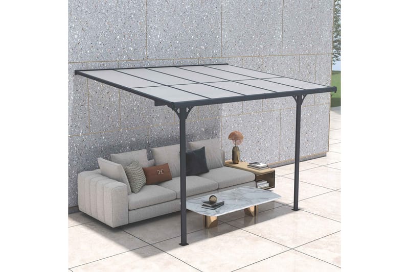 Fornorth Terrassetag 313x254x220-260 cm - Mørk Grå - Have - Udestue & fritidshus - Samlesæt udestue - Udestuetag