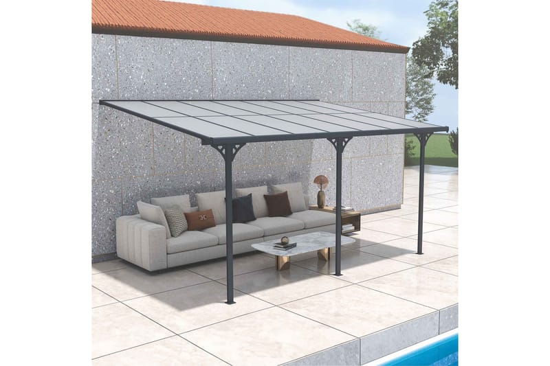 Fornorth Terrassetag 435x300x225-270 cm - Mørk Grå - Have - Udestue & fritidshus - Samlesæt udestue - Udestuetag