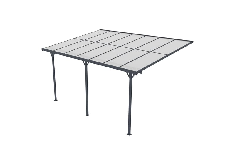 Fornorth Terrassetag 435x300x225-270 cm - Mørk Grå - Have - Udestue & fritidshus - Samlesæt udestue - Udestuetag