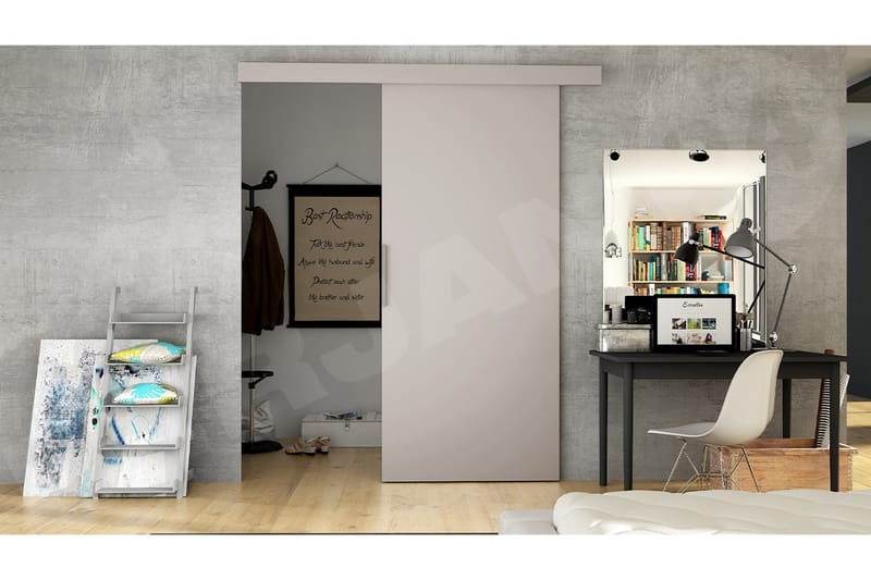 Granica Skydedør 96x205 cm - Beige - Hus & renovering - Byggeri - Dørre & porte - Skydedøre