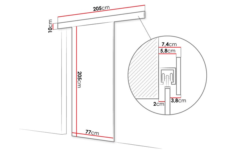 Seranor Skydedør - Beige - Hus & renovering - Byggeri - Dørre & porte - Skydedøre