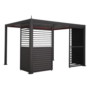 Væg med justerbare lameller til pavillon HOME4YOU Mirador-111 150x47,5x84 cm, fyrretræ - Mørkegrå - Have - Udestue & fritidshus - Lysthus