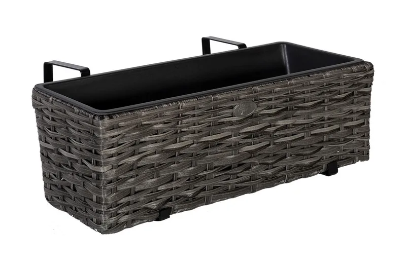 altankasse Wicker Grå - Havemøbler - Balkon - Balkon dyrkning - Altankasse