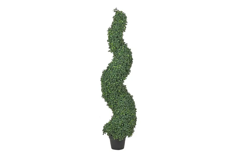 Konstgjord växt Beliani Boxwood Spiral Tree Green||Black