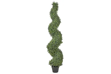 Konstgjord växt Beliani Buxus Spiral Tree 30x30x158 cm Green||Black - Boligtilbehør - Kunstige planter