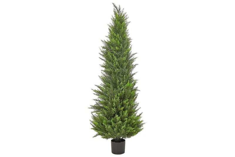 Konstgjord växt Beliani Cedar Tree 50x50x153 cm Green||Dark colored wood, undefined