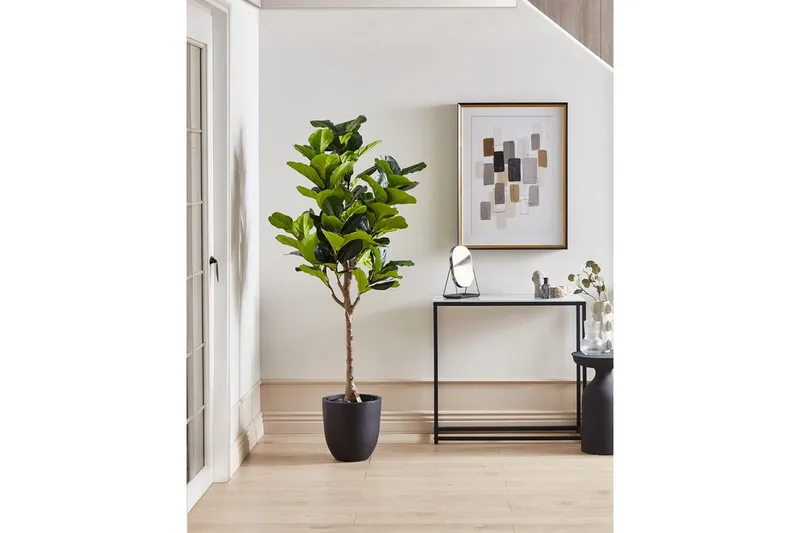 Konstgjord växt Beliani Fig Tree Green||Black - Boligtilbehør - Kunstige planter