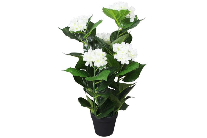 Kunstig Hortensia-Plante Med Urtepotte 60 Cm Hvid - Flerfarvet - Balkonblomster - Kunstige planter
