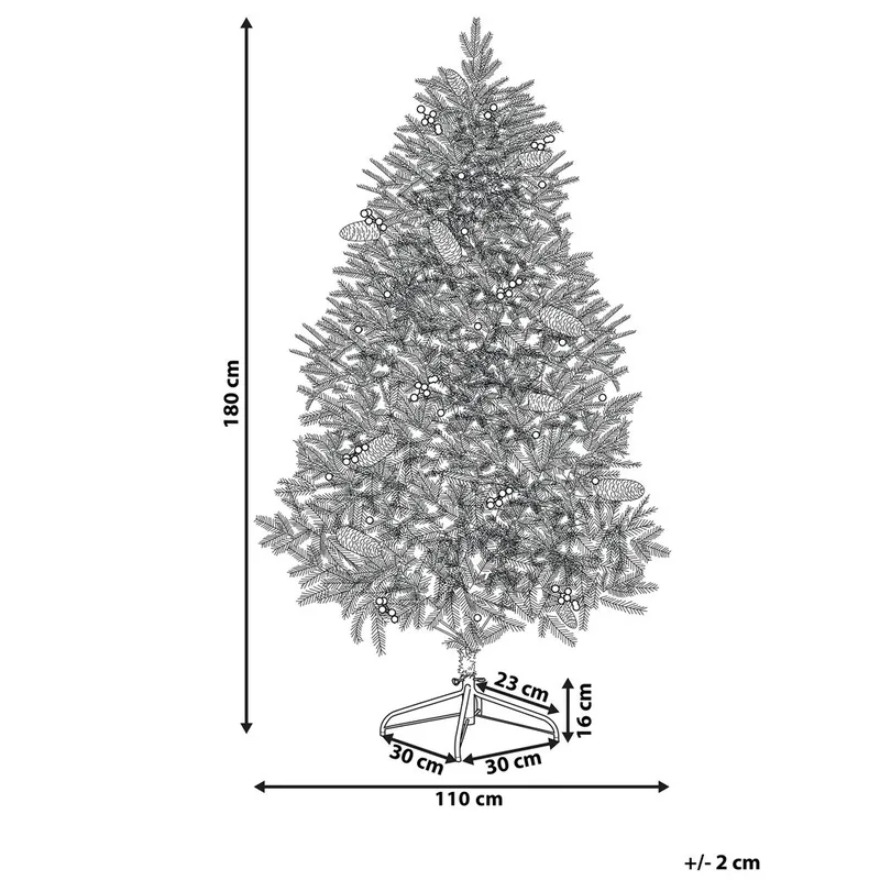 Kunstig juletræ Palomar - 110x110x180 cm - Boligtilbehør - Julepynt & højtidsdekorationer - Juelpynt og juledekoration - Plastik juletræ