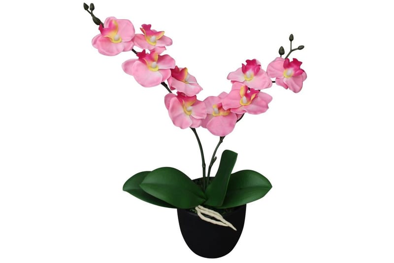 Kunstig Orkidéplante Med Urtepotte 30 Cm Pink - Flerfarvet - Balkonblomster - Kunstige planter