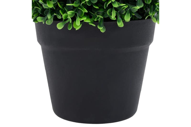 kunstige buksbom med krukker 2 stk. 27 cm kugleformet grøn - Grøn - Havemøbler - Balkon - Balkon dyrkning - Balkonblomster