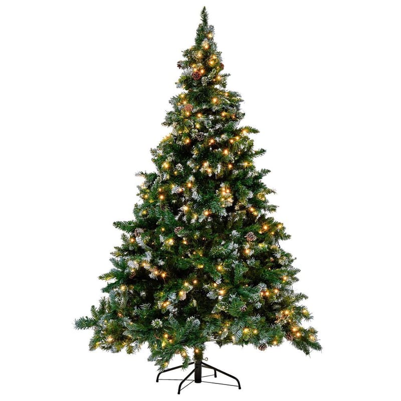 Palomar Plastgran 180 cm med Belysning, Grøn/Sort