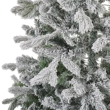 Tatlow Snedækket Plastgran 180 cm med Belysning - Grøn/Hvid - Boligtilbehør - Julepynt & højtidsdekorationer - Juelpynt og juledekoration - Plastik juletræ