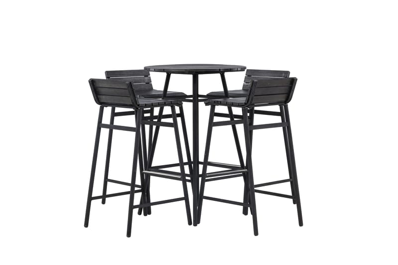 Mexico Altangruppe 4-personers - Sort - Havemøbler - Balkon - Balkonmøbler - Altansæt