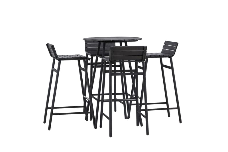 Mexico Altangruppe 4-personers - Sort - Havemøbler - Balkon - Balkonmøbler - Altansæt
