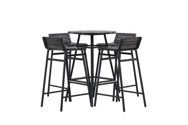 Mexico Altangruppe 4-personers - Sort - Havemøbler - Balkon - Balkonmøbler - Altansæt