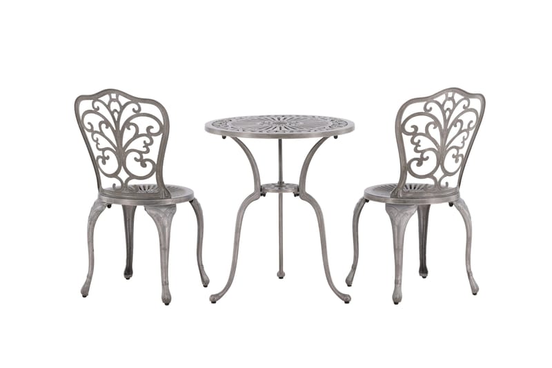 Nandin Altangruppe 2-personers - Sølv - Havemøbler - Balkon - Balkonmøbler - Altansæt