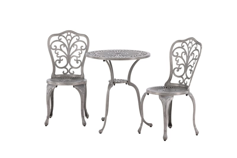 Nandin Altangruppe 2-personers - Sølv - Havemøbler - Balkon - Balkonmøbler - Altansæt