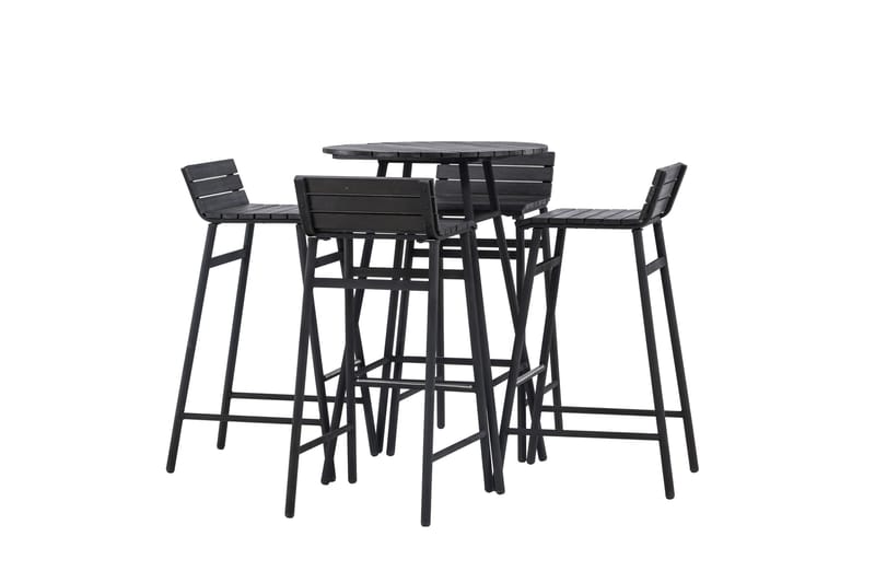 Mexico Altangruppe 4-personers - Sort - Havemøbler - Balkon - Balkonmøbler - Altansæt