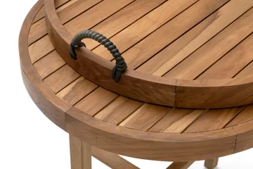 Hillerstorp Himmelsnäs rundt sidebord bakke – udendørsbord og aflastningsbord udendørs 60 cm træ - Brun - Havemøbler - Balkon - Balkonmøbler - Altanborde