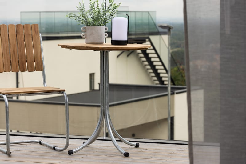 Holmsund Cafébord 65 cm - Natur/ Sølv - Havemøbler - Balkon - Balkonmøbler - Altanborde