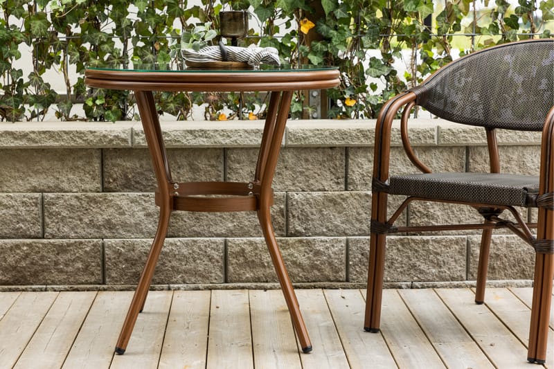 Loures Cafébord 70 cm - Brun - Havemøbler - Balkon - Balkonmøbler - Altanborde