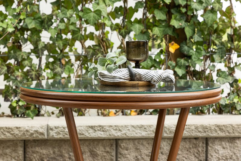 Loures Cafébord 70 cm - Brun - Havemøbler - Balkon - Balkonmøbler - Altanborde
