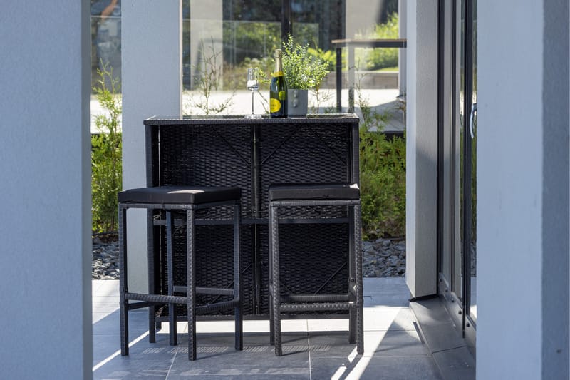 Knock Altangruppe 2-personers - Sort - Havemøbler - Balkon - Balkonmøbler - Altansæt