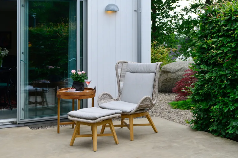 Hillerstorp Himmelsnäs rundt sidebord bakke – udendørsbord og aflastningsbord udendørs 60 cm træ - Brun - Havemøbler - Balkon - Balkonmøbler - Altanborde