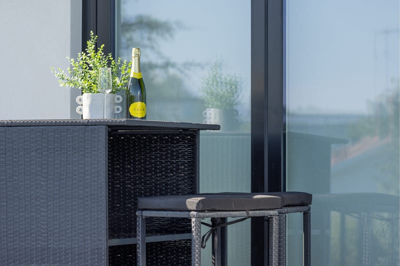 Knock Altangruppe 2-personers - Sort - Havemøbler - Balkon - Balkonmøbler - Altansæt