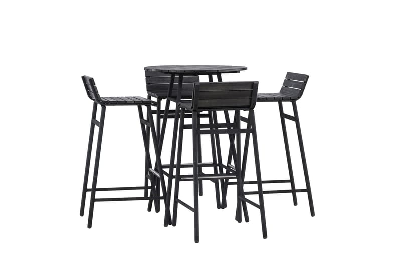 Mexico Altangruppe 4-personers - Sort - Havemøbler - Balkon - Balkonmøbler - Altansæt