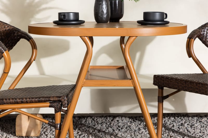 Abrantes Altangruppe 2-personers - Brun - Havemøbler - Balkon - Balkonmøbler - Altansæt