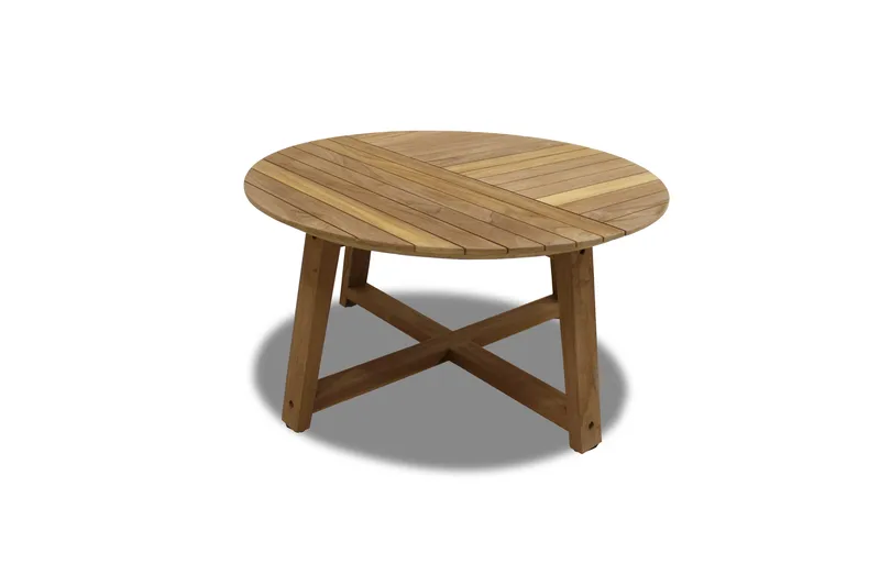 Agate Udendørsbord Rundt Sofabord Ø 90 cm, Træ