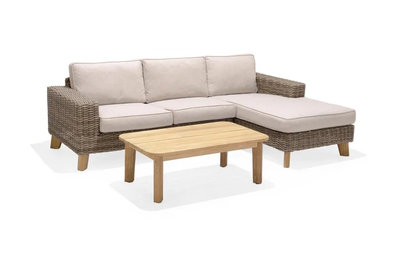 Barbados 2-Pers Sofa Højre - Beige - Havemøbler - Balkon - Balkonmøbler - Altanbænke
