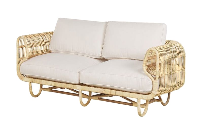 Dolcedo 2-Pers. Sofa - Rattan/Beige - Havemøbler - Balkon - Balkonmøbler - Altanbænke