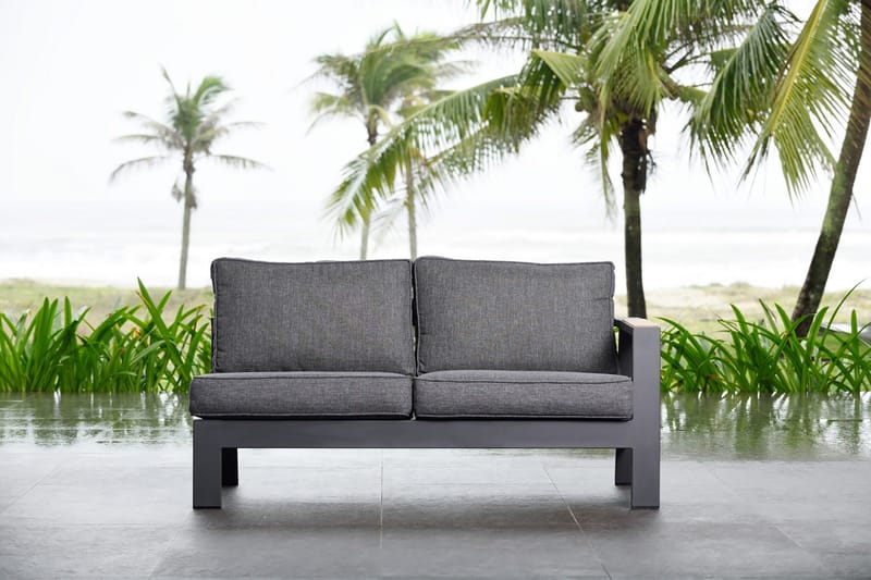 Palau 2-Pers Sofa Venstre - Grå - Havemøbler - Balkon - Balkonmøbler - Altanbænke