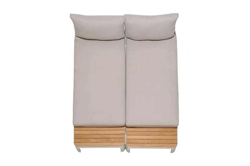 Portals 2-Pers Sofa - Hvid/Træ - Havemøbler - Balkon - Balkonmøbler - Altanbænke