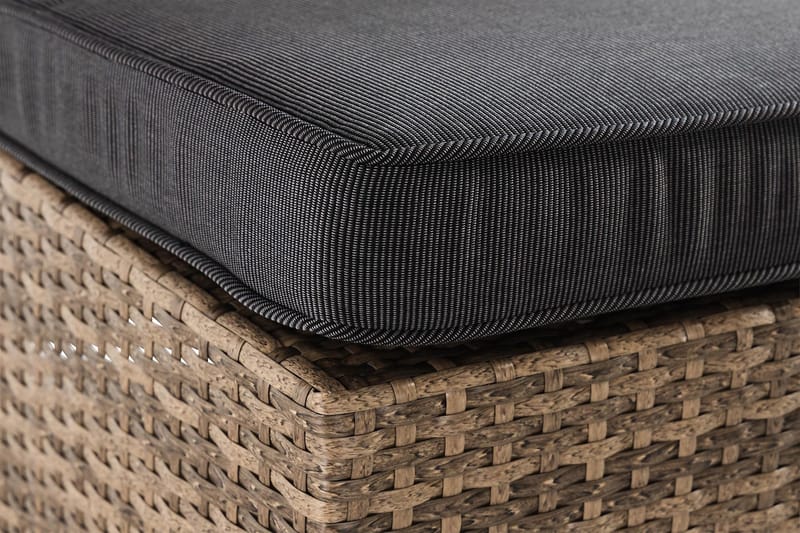 Wisconsin Premium Loungesofa uden Armlæn 2-Pers. - Polyrattan/Sand/Sort - Havemøbler - Balkon - Balkonmøbler - Altanbænke