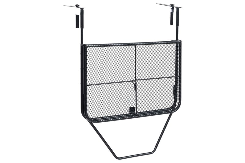 Altanbord 60x40 cm Stål Sort - Sort - Havemøbler - Balkon - Balkonmøbler - Altanborde - Balkonbord hængende