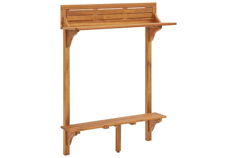 altanbord 90x37x122,5 cm massivt akacietræ - Brun - Havemøbler - Balkon - Balkonmøbler - Altanborde