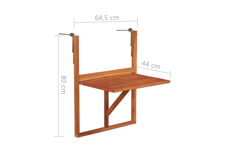 Altanbord I Massivt Akacietræ Brun - Brun - Altanborde