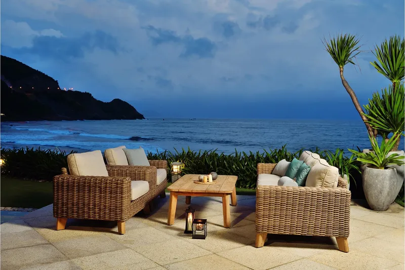 Barbados Cafébord 100 cm - Træ/Natur - Havemøbler - Balkon - Balkonmøbler - Altanborde