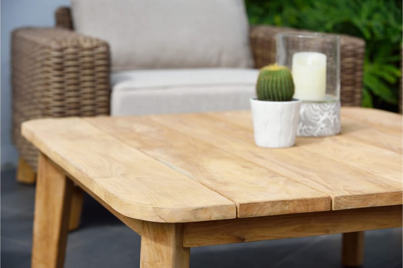 Barbados Cafébord 100 cm - Træ/Natur - Havemøbler - Balkon - Balkonmøbler - Altanborde
