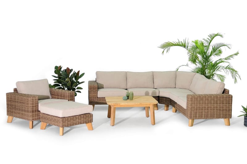 Barbados Cafébord 110 cm - Træ/Natur - Havemøbler - Balkon - Balkonmøbler - Altanborde