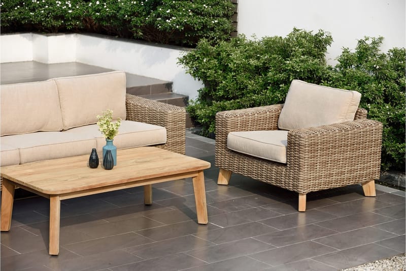 Barbados Cafébord 80 cm - Træ/Natur - Havemøbler - Balkon - Balkonmøbler - Altanborde