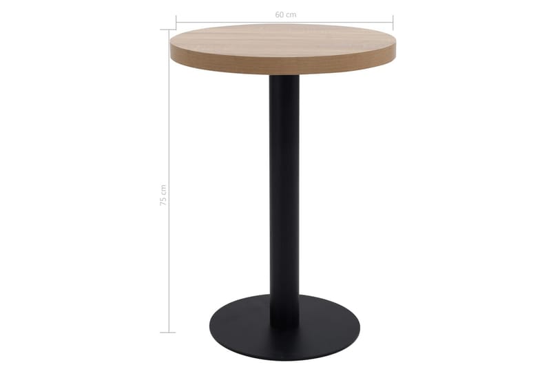 Bistrobord 60 cm Mdf Lysebrun - Brun - Cafebord - Altanborde