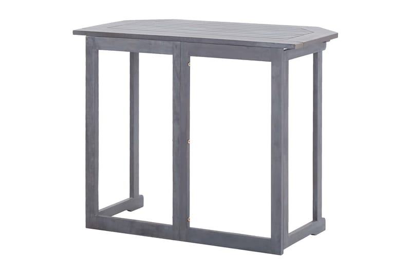 Foldbart Altanbord 120 X 70 X 74 cm Massivt Akacietræ - Grå - Havemøbler - Balkon - Balkonmøbler - Altanborde