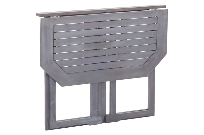 Foldbart Altanbord 120 X 70 X 74 cm Massivt Akacietræ - Grå - Havemøbler - Balkon - Balkonmøbler - Altanborde