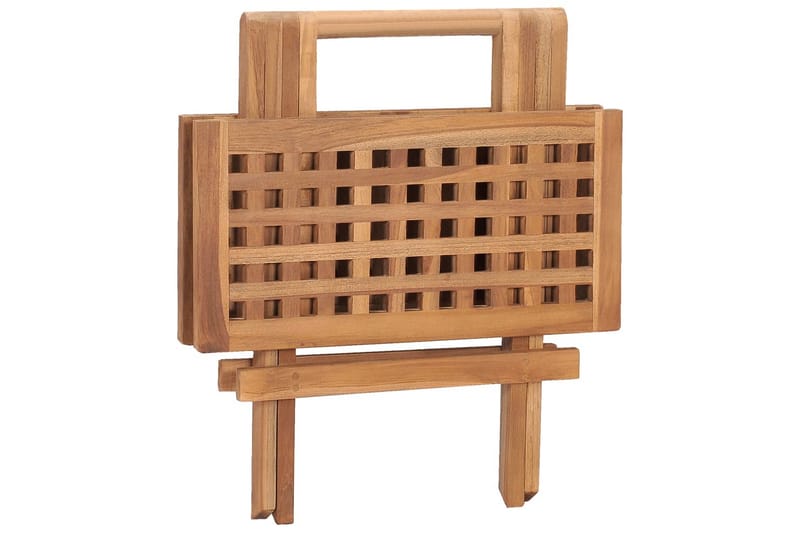 foldbart havebord 50x50x50 cm massivt teaktræ - Brun - Havemøbler - Balkon - Balkonmøbler - Altanborde